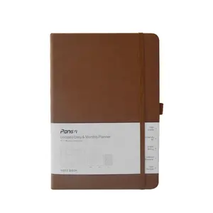 Với Túi Sau/Bút Vòng Tùy Chỉnh A5 Bìa Cứng Planner Máy Tính Xách Tay Chất Lượng Cao Bán Buôn Pu Leather Note Book 96,96 Sheets