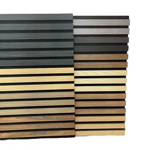 Venta directa de fábrica 60X60CM Panel acústico decorativo de listón de madera