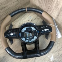 Accesorios de Interior de coche personalizados para volante de fibra de carbono Mercedes-Benz 2015-2020 AMG W205 C63 C43