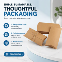 Caja de Regalo de Papel Kraft de 6.3 Pulgadas con 100 Pies de Cuerda de Yute, Laminación Brillante, Cajas para Dulces para Bodas y Fiestas, Venta al Por Mayor