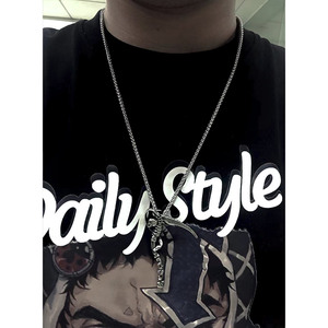 Collar de Acero Inoxidable con Colgante de Calavera y Guadaña para Hombre, Regalo SP1044 - Product Image 2