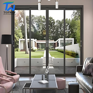 Florida Miami-Dade Approved Hurricane Impact Thermal Break Double Large Glass <strong>Aluminum</strong> Sliding Doors - Product Image 2