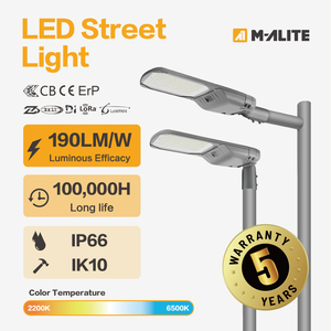Luminaire de rue moderne et élégant pour l'extérieur, en aluminium moulé sous pression, IP66, à haut lumen, LED - Product Image 2