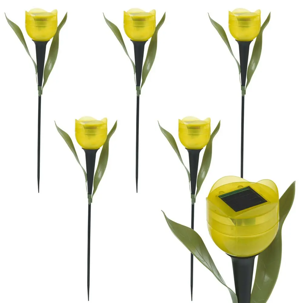 Solar Garden Stake Lights tulip Flower Multi-Color Changing LED Solar Landscape Lighting Light for Garden