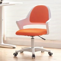 Chaise de bureau pivotante en maille intégrale avec roulettes, tissu gris, style contemporain, pour bureau et étude