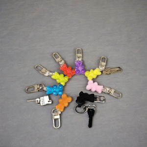 Kẹo màu Kawaii Gấu bông <span class=keywords><strong>Keychain</strong></span> nhựa acrylic cao su dễ thương Gấu Mặt dây chuyền thời trang của phụ nữ trang sức quà tặng trang trí - Product Image 3