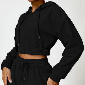 Custom High Quality Women's Sport Wear Jacket Sweatshirts outfit Blouse Fitness <b>Thin</b> Gym Sport Top <b>Hoodie</b> - Product Image 4