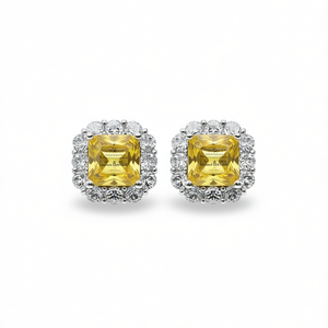 Elegantes pendientes de diamantes de oro de 18 quilates con corte Asscher cuadrado, certificados por GIA, joyería de lujo para bodas para mujeres. - Product Image 1
