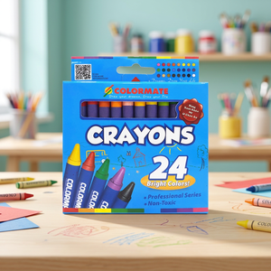 24แพ็คในกล่องกระดาษ24สีคลาสสิกต่อกล่องสำหรับเด็กนักเรียนหลากสี - Product Image 2