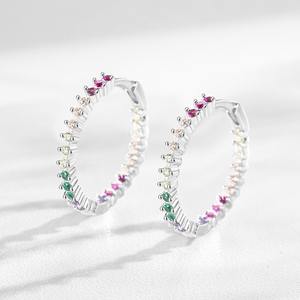 Nabest - Conjuntos <span class=keywords><strong>de</strong></span> Joyería <span class=keywords><strong>de</strong></span> Plata <span class=keywords><strong>de</strong></span> Ley 925 con Circonita Arcoíris para Mujer, Aretes y Anillo <span class=keywords><strong>de</strong></span> Promesa <span class=keywords><strong>de</strong></span> <span class=keywords><strong>Matrimonio</strong></span>, Venta al por Mayor - Product Image 3