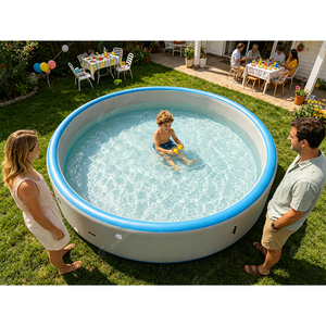 <span class=keywords><strong>Piscine</strong></span> gonflable ronde en PVC DWF sur mesure, <span class=keywords><strong>piscine</strong></span> portable pour la cour - Product Image 5