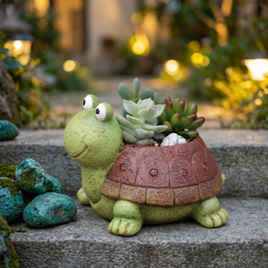 Vaso <span class=keywords><strong>per</strong></span> <span class=keywords><strong>Piante</strong></span> Succulente a Forma di Tartaruga in Resina da 4,5 Pollici, Decorazione Creativa <span class=keywords><strong>per</strong></span> Casa e Giardino, Vaso <span class=keywords><strong>per</strong></span> Fiori da Scrivania <span class=keywords><strong>per</strong></span> Interni ed Esterni - Product Image 5