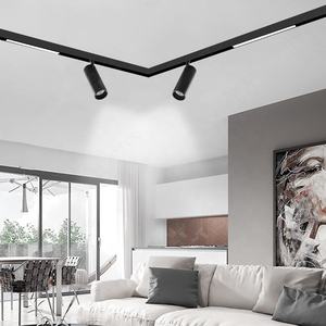 Sistema de iluminación de pista magnética, luz LED inteligente de 220V en blanco y negro opcional, 7W Cob - Product Image 1