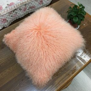 Taies d'oreiller en fourrure de mouton mongol longue et bouclée 50x50cm - Product Image 5