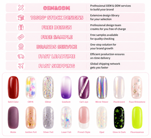 Nuovi Adesivi per Unghie in Gel Fengshangmei, Stile Stampato alla Moda, con UV - Product Image 5