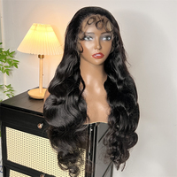 Perruque de cheveux humains naturels indiens bruts sans colle perruque Lace Front de cheveux humains perruque de cheveux alignés sur les cuticules de vague de corps 360 Full HD perruque de dentelle frontale