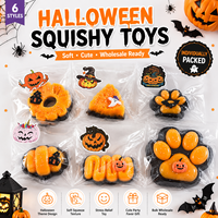 Jouets anti-stress en caoutchouc MXL pour Halloween, ensemble de jouets sensoriels souples à presser pour les fêtes d'enfants, vente en gros