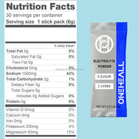 Poudre d'hydratation électrolytique végétalienne en sachets, complément nutritionnel sportif, poudres électrolytiques