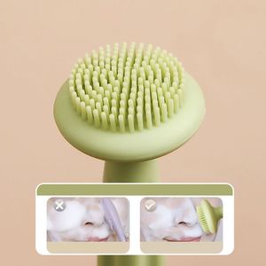 Food Grade Silicone Dual-Ended Mask <b>Brush</b> Face Scrubber 2-in-1 Clay Mask Applicator Spatula Edge Durable Facial Cleansing - Product Image 5
