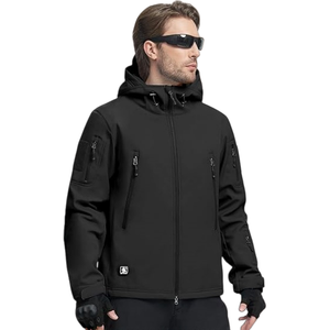 Chaqueta Táctica para Hombre, Impermeable, con Capucha, para Senderismo, Camping, Invierno, Forro Polar, Cortavientos - Product Image 1