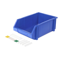 Boîtes de rangement multi-usages, boîtes empilables en PP durables avec porte-étiquettes pour les pièces de quincaillerie et automobiles