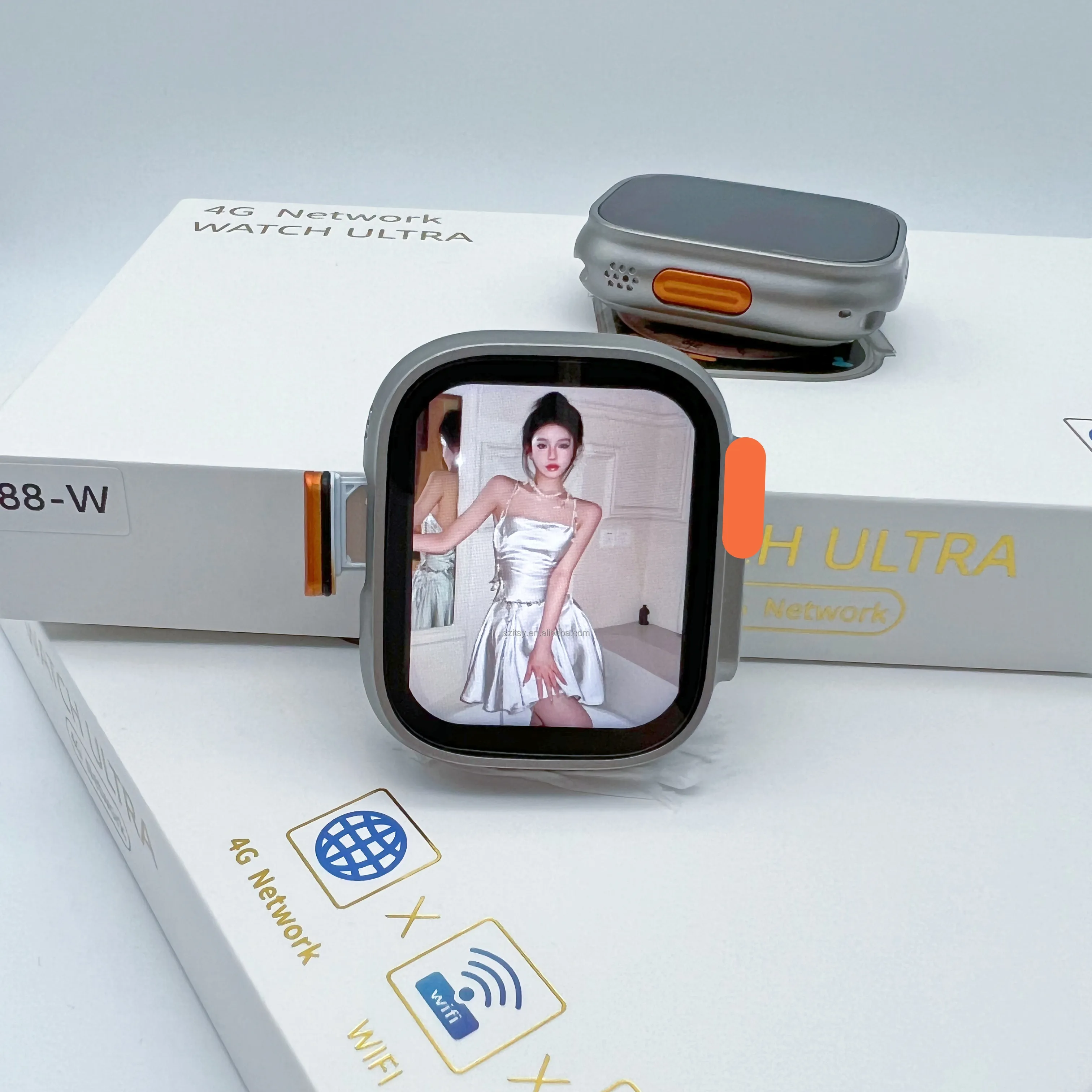 New arrive 4g smart watch sim support dw88 ultra smart watch camera WiFi GPS 4G network 4+64GB dw89 ultra s8 smartwatch 4g