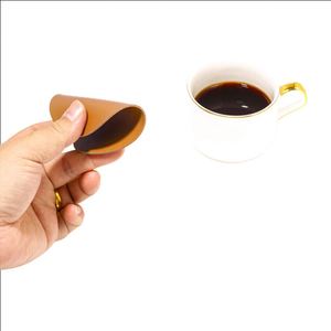 ที่รองแก้วทรงกลมหนังกันลื่นโลโก้ตามสั่ง - Product Image 6