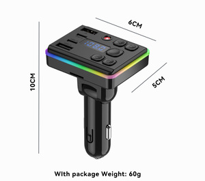 Nouveau lecteur MP3 <span class=keywords><strong>Bluetooth</strong></span> pour voiture avec appels mains libres, <span class=keywords><strong>transmetteur</strong></span> <span class=keywords><strong>FM</strong></span> et lumières ciel étoilé - Product Image 6