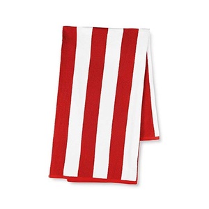 Serviette de plage antistatique en velours rouge et blanc pour les vacances de noël 100% coton biologique avec certificat GOTS pour l'extérieur - Product Image 3