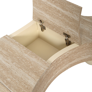 Modern Durable Irregular Coffee <b>Table</b> with Flip Top and Hidden Storage Compartment Living Room Furniture by OE HOME - Product Image 5