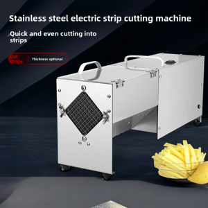 Коммерческая электрическая овощерезка из нержавеющей стали автоматическая машина для резки картофеля, редиса, огурцов и картофеля фри - Product Image 2