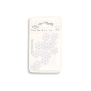 Ilan Chiusure a scatto trasparenti da 15 mm, 12 pezzi, per maglieria - Product Image 1