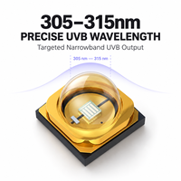 LED UV à haute puissance radiante 40-50mW, longueur d'onde maximale 305-315nm, **Diode UVB**, angle de vision de 60 degrés, base AIN