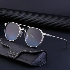 2024 Vintage Round Metal Sunglasses For Men Driving Custom Sunglasses