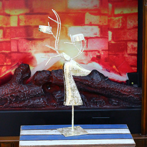 Christmas Iron <b>Candlesticks</b> H4695 <b>Silver</b> And Gold For Bars Front Desk Decorations - Product Image 2