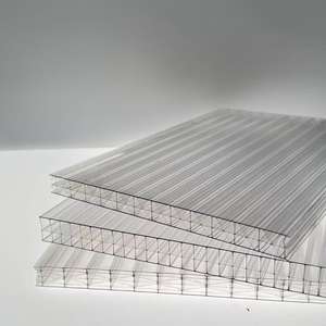 แผ่น<span class=keywords><strong>โพ</strong></span><span class=keywords><strong>ลี</strong></span>คาร์บอเนตแผ่นผนังแฝดแผ่น<span class=keywords><strong>โพ</strong></span><span class=keywords><strong>ลี</strong></span>คาร์บอเนตเคลือบ UV สำหรับเรือนกระจกเชิงพาณิชย์ - Product Image 1