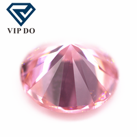 Pierres précieuses artificielles en zircon cubique rose 5A, taille ronde de 0.8mm-20mm, en vrac, découpées à la machine, pierres CZ pour la fabrication de bijoux, offre spéciale