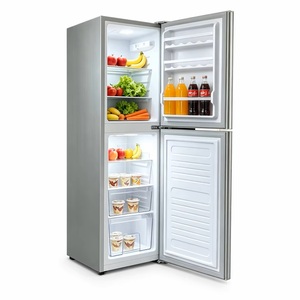 Réfrigérateur moderne blanc à double porte avec congélateur supérieur, sans givre, pour appartement, villa et maison de luxe - Product Image 4