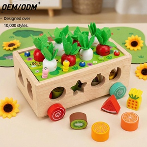 Jouet en bois à tirer en forme de carotte, jouet Montessori en bois pour trier les formes, jouet pour tout-petits, apprentissage des couleurs, jeu de pêche magnétique, personnalisable - Product Image 2