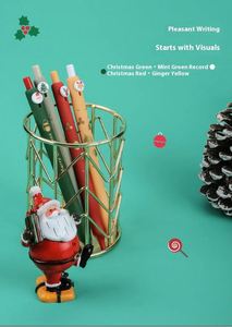 4pcs Christmas Gel <b>Pen</b> Set, Japanese Style Cute Aesthetic Press-Type <b>Pen</b> Dries Fast Smooth and No Ink-Out for Study&<b>Gift</b> - Product Image 6