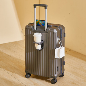 Valise multifonctionnelle 20 pouces pour femme, valise à roulettes, valise de <span class=keywords><strong>voyage</strong></span> 24 pouces pour homme avec serrure à code - Product Image 1