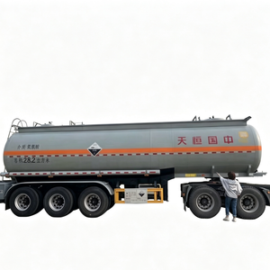 Semi-remorque citerne à huile résistante à la corrosion, trois essieux, pour produits chimiques liquides, capacité 35 000 L, pour hydroxyde d'ammonium corrosif, à vendre - Product Image 1