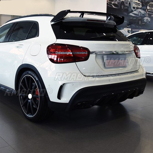 สปอยเลอร์กันชนหลังรถยนต์ ฝาครอบตกแต่งแคนาร์ดทั้งสองด้าน สำหรับ Mercedes-Benz GLA X156 GLA45 AMG 2013-2018 แต่งรถ - Product Image 5