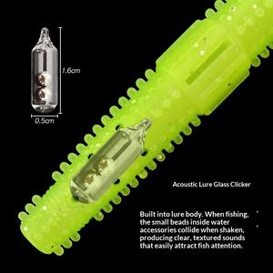 Leurre souple artificiel flottant en caoutchouc de 7 cm avec <span class=keywords><strong>tube</strong></span> sonore en verre intégré pour la pêche au bar en eau douce et en mer - Product Image 4