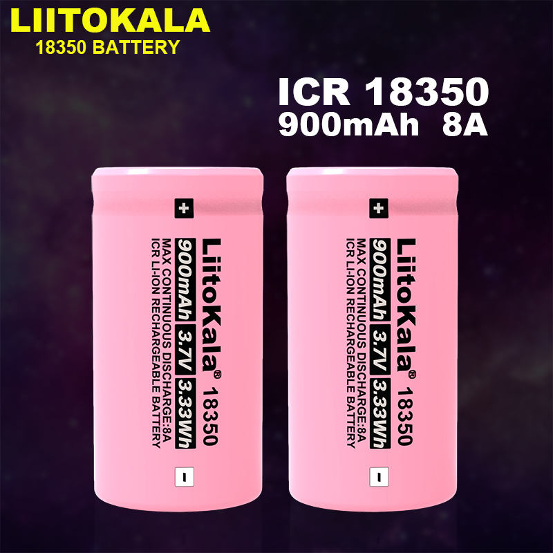 Liitokala Lii-183 18350 Battery - 900mah, 3.7v Rechargeable