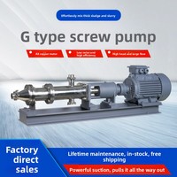 Pompe centrifuge à vis non électrique de type G en acier inoxydable 304 de qualité alimentaire, résistante à la corrosion pour liquides et colloïdes visqueuses, 1,5 CV