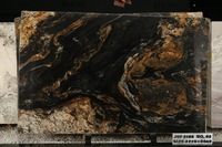 Dalle de quartzite noire granit de fusion exotique de luxe noir avec pierre de luxe dalle d'onyx brun