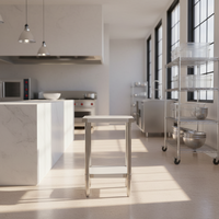 Table de travail en acier inoxydable 304 Xiangying OEM ODM, épaisseur 1,0 mm, 2 niveaux, amovible, pour cuisine commerciale, certifiée NSF