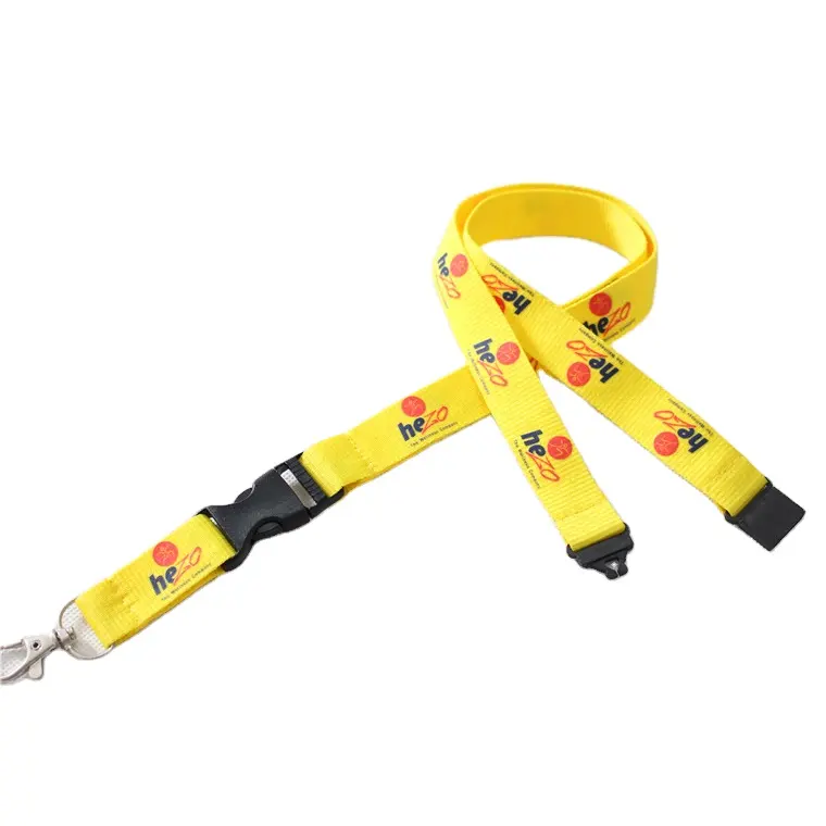 Heat Transferred polyester printed lanyard Dye Sub Lanyard With safety breakaway