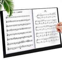 Porte-partitions A4 avec pochettes de classement en PP/plastique colorées pour musiciens, organisateur pour performance et pratique d'instruments